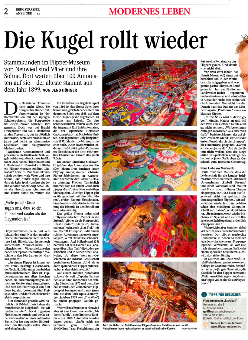 die kugel rollt wieder bericht