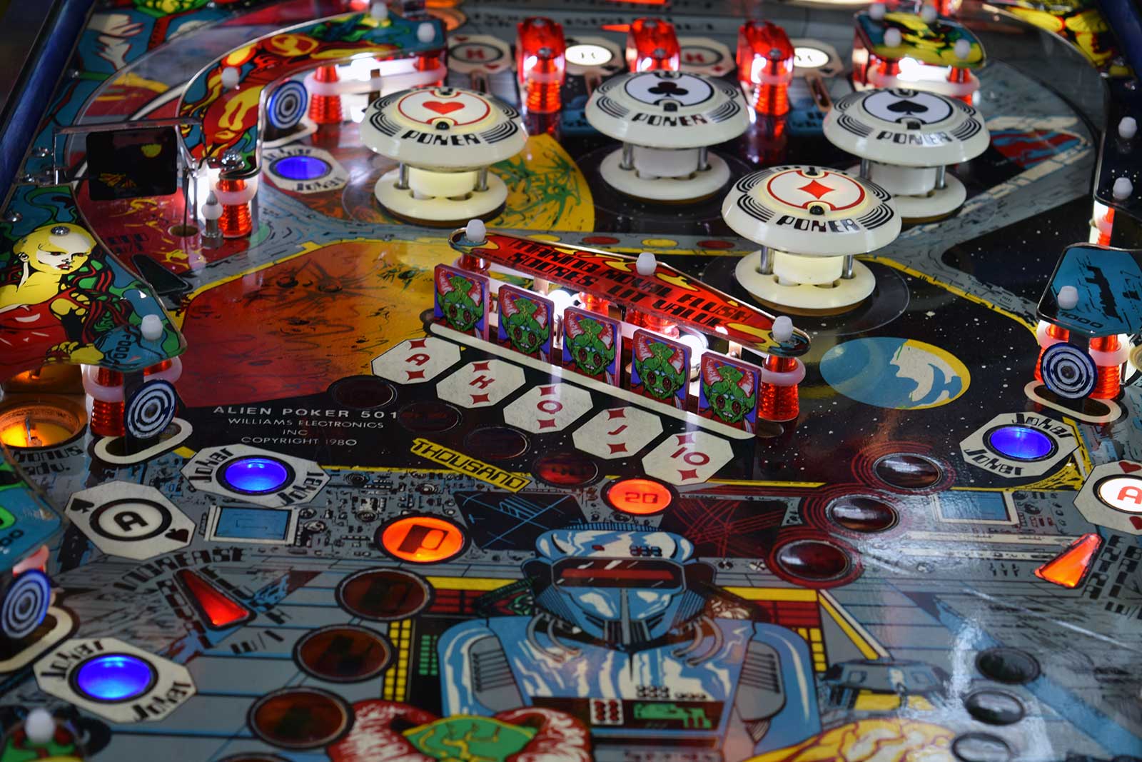 Flipperautomat Williams Alien Poker, 1980 kaufen bei PinballDreams